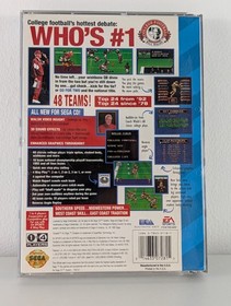 Bill Walsh College Football (Sega CD, 1993) Disc & Case | Tested
