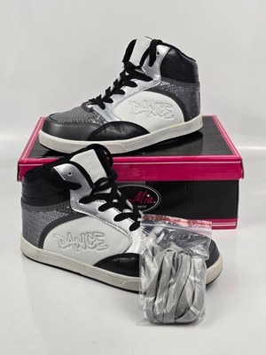 Gia-Mia Flash GS4A Women's Black Silver High Top Dance Sneakers US Size 8