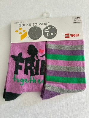 2 Paar Socken Lego Wear Gr. 29-32 NEU Lego Friends together und Ringel  SALE %