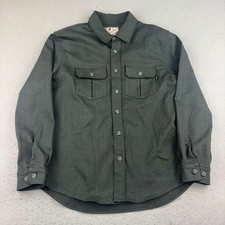 Devium Jacket Mens XL Gray Button Up Long Sle...