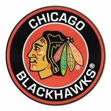  18867 Chicago Blackhawks Roundel Rug - 27in. Diameter 
