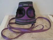 Purple Pet Cat Dog Harness with Leash - Reflective Trim - Size Small