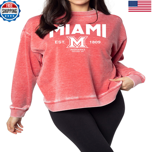 Chicka-D Womens Oversized Dropped Shoulder Crewneck Fleece Sweatshirt Ncaa Arch - Picture 1 of 3