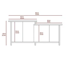 TUHOME Wema 3 Coffee Table Engineered Wood Coffee Tables in  Brown