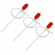 Wideskall 3 Pieces Liquid Fuel Transfer Manual Hand Operated Siphon Pump