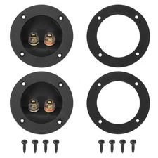 2Pcs 2.4 Inch Round Speaker Box Terminal Cup, 2-Way Subwoofer Connector