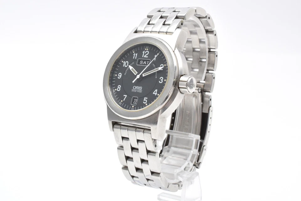 Vintage 【ECX+5】 ORIS 7500 Big Crown Day/Date AT Sapphire Men's Watch from JAPAN - Image 3 of 4