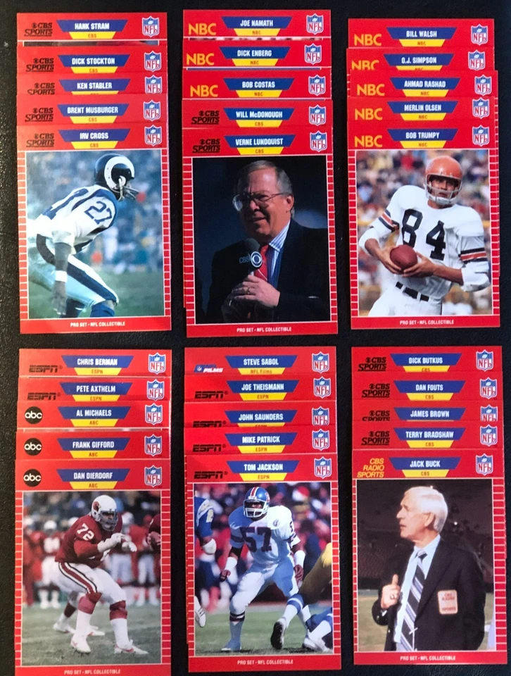 (2)x 1989年职业套装足球公告插入集换卡全套#1-30 — 第 2/4 张图片