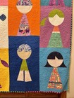 Handmade Patchwork Cotton Girls Around The World Quilt — photo 2