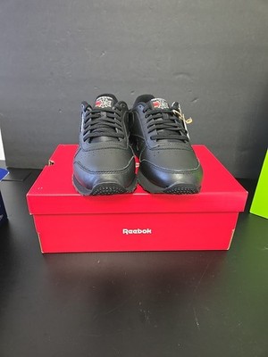 U71789  UNISEX Reebok Classic Leather Shoes CBLACK  PUGR 100008494 105W1 G1N