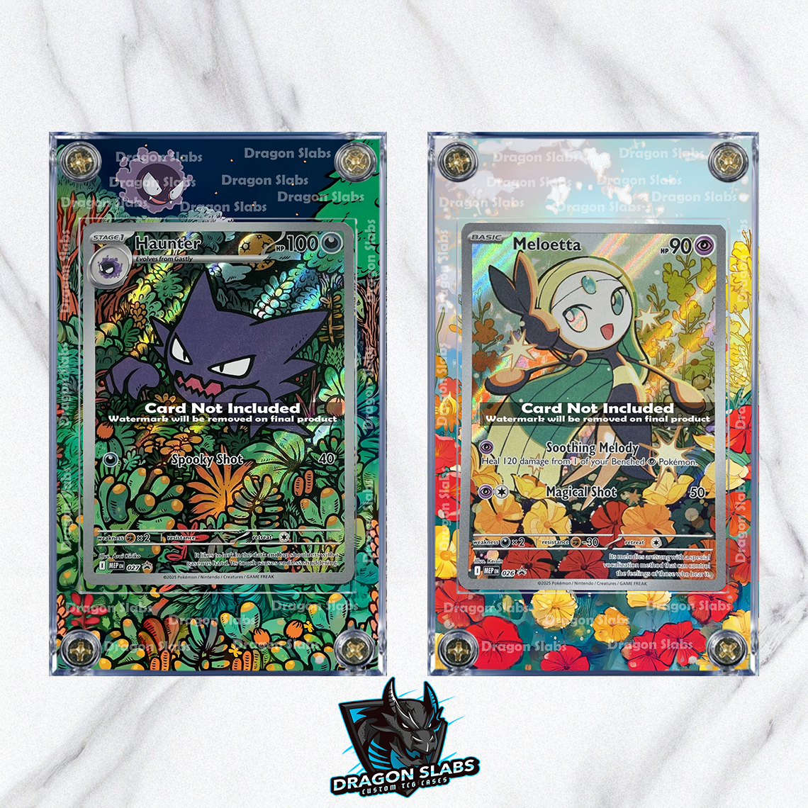 x2 Pokemon Haunter Meloetta IR 026 027 Promo Mega Battle Deck