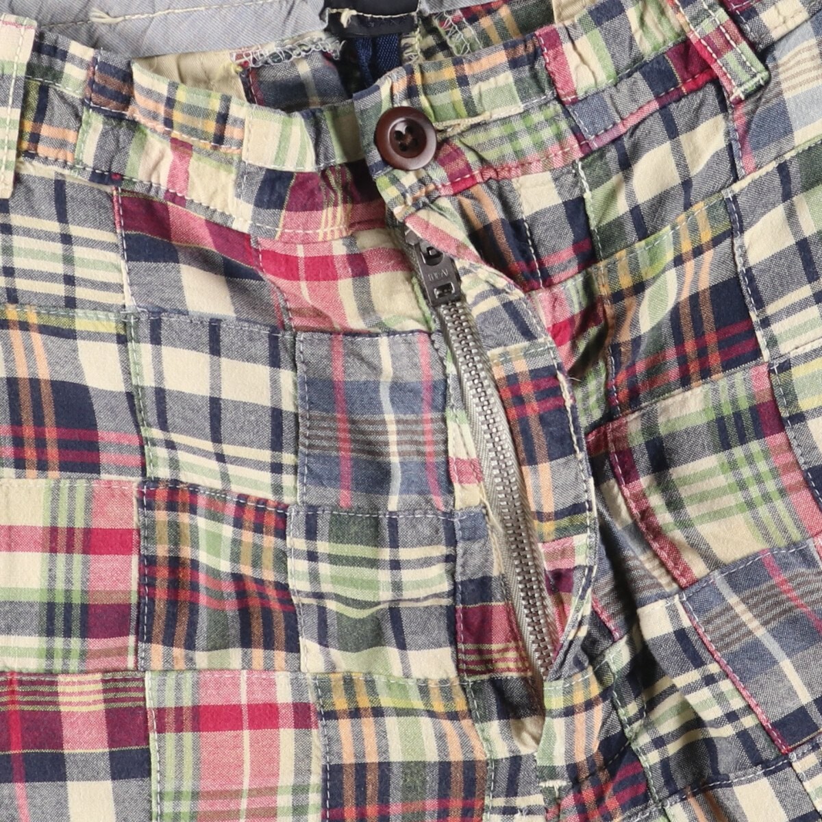 Vintage J.Crew Check Pattern Patchwork Cotton Sla… - image 5