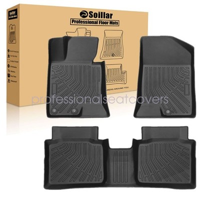 Fits 2011-2015 Hyundai Sonata Hybrid Limited TPE 3D Front & 2nd Floor Mats Liner