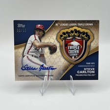 2023 Topps Series 2 Steve Carlton Commemorative Patch Auto Triple Crown /25