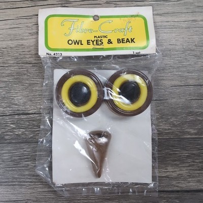 Fibre Craft 4213 & Other Brands Plastic Owl Eyes & Beak 