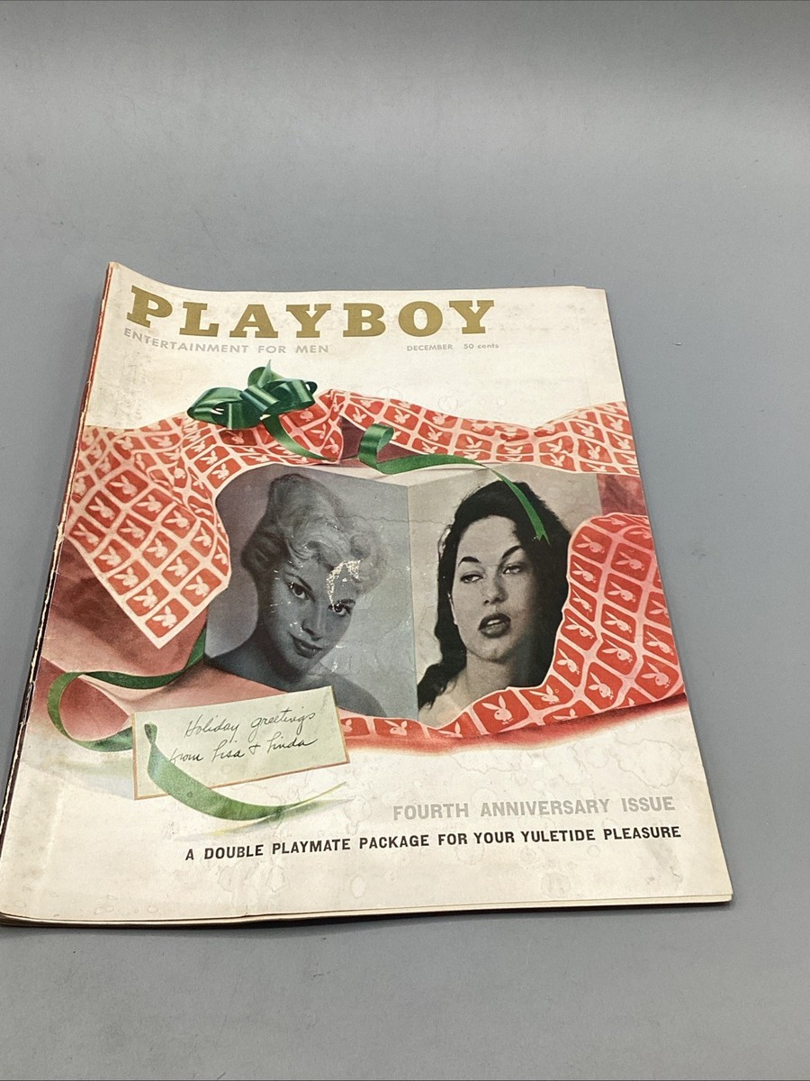 Vintage Playboy Magazine December 1957, 4th Anniversary Issue-With