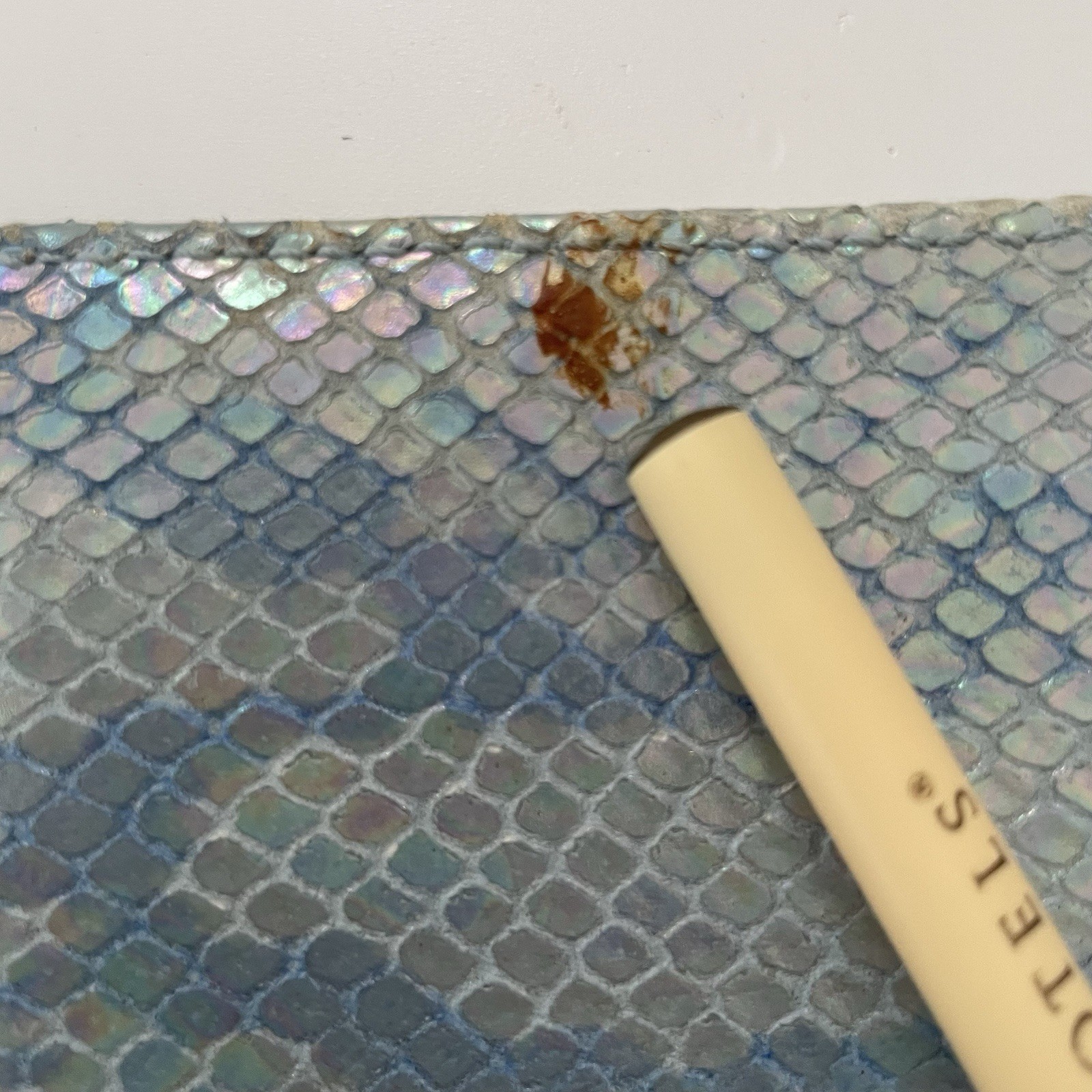 Escada Aqua  Iridescent Python Embossed Leather  … - image 6