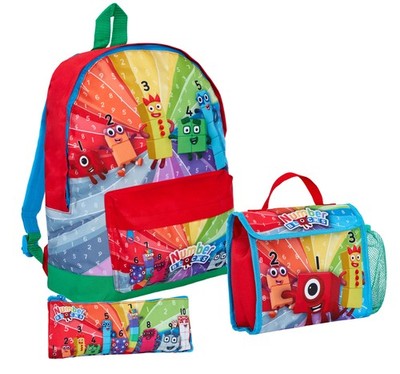 Zahlenblöcke Rucksack + Brotzeittasche + Federmäppchen Kinder 3-teilig Krankenschwester Schultasche