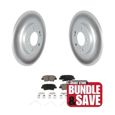 Rear Coated Disc Brake Rotors And Ceramic Pads Kit For 2019-2019 Kia Niro EV