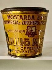 SCATOLA BARATTOLO LATTA MOSTARDA GIULIO MIOTTI OFFELLIERE NOVENTA VICENTINA