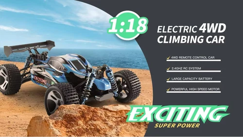 WLtoys 184011 1:18 Buggy Brushed 4WD 2.4G RC Car High Speed 30km/h Christmas Gif - Picture 9 of 12