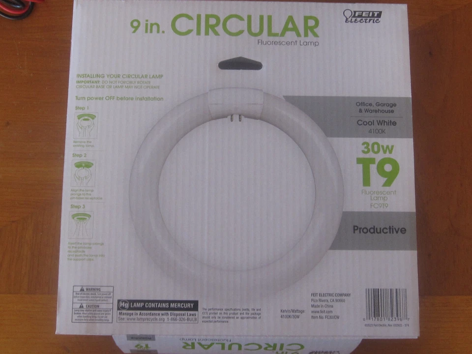 Feit Electric Circline CFL Light Bulb T9 Cool White 4100K 120W Eqv FC30/CW - Image 2 of 2