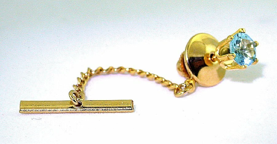 Piedra preciosa redonda de apatita azul natural de 6 mm color dorado corbata EPTT590 Foto 2 de 2