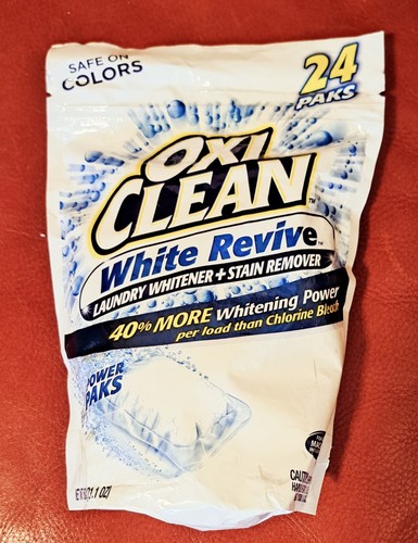 OxiClean White Revive Laundry Whitener and Stain Remover Power Paks, 24 Count