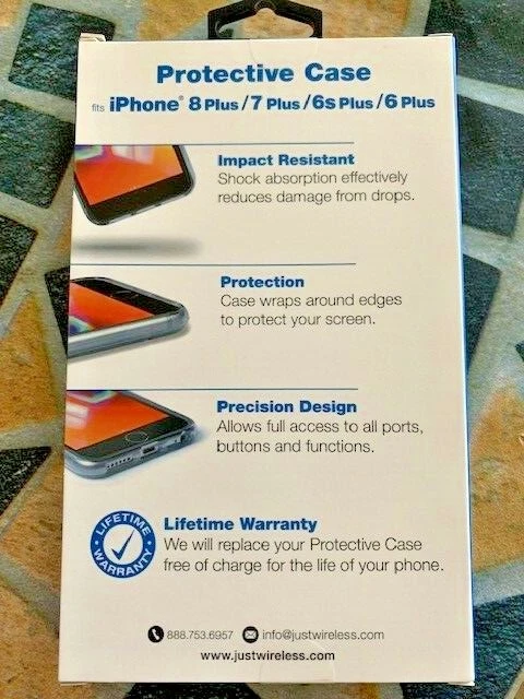 Funda protectora Just Wireless para iPhone 6s plus 6plus 7plus 8plus Funda para iPhone Foto 2 de 2