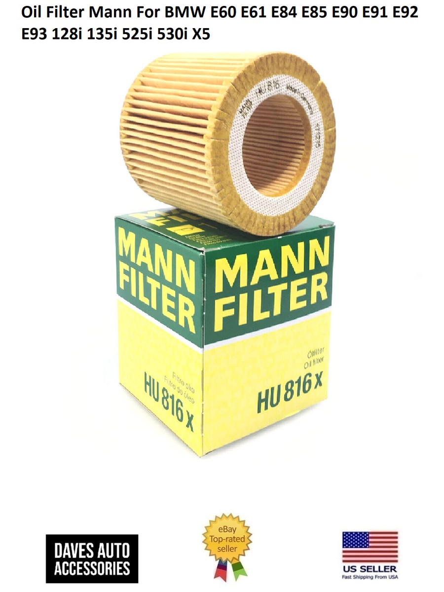 Oil Filter Mann For BMW E60 E61 E84 E85 E90 E91 E92 E93 128i 135i 525i 530i X5