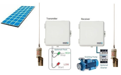 Wireless Water Tank Level Solar Control Remote Pump Long Range Irrigation, Alarm