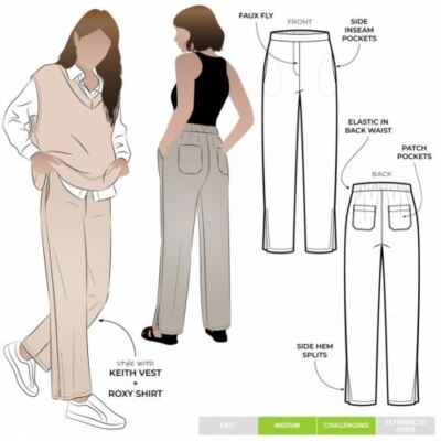 Style Arc Schnittmuster Bennet Hose Größen 18-30