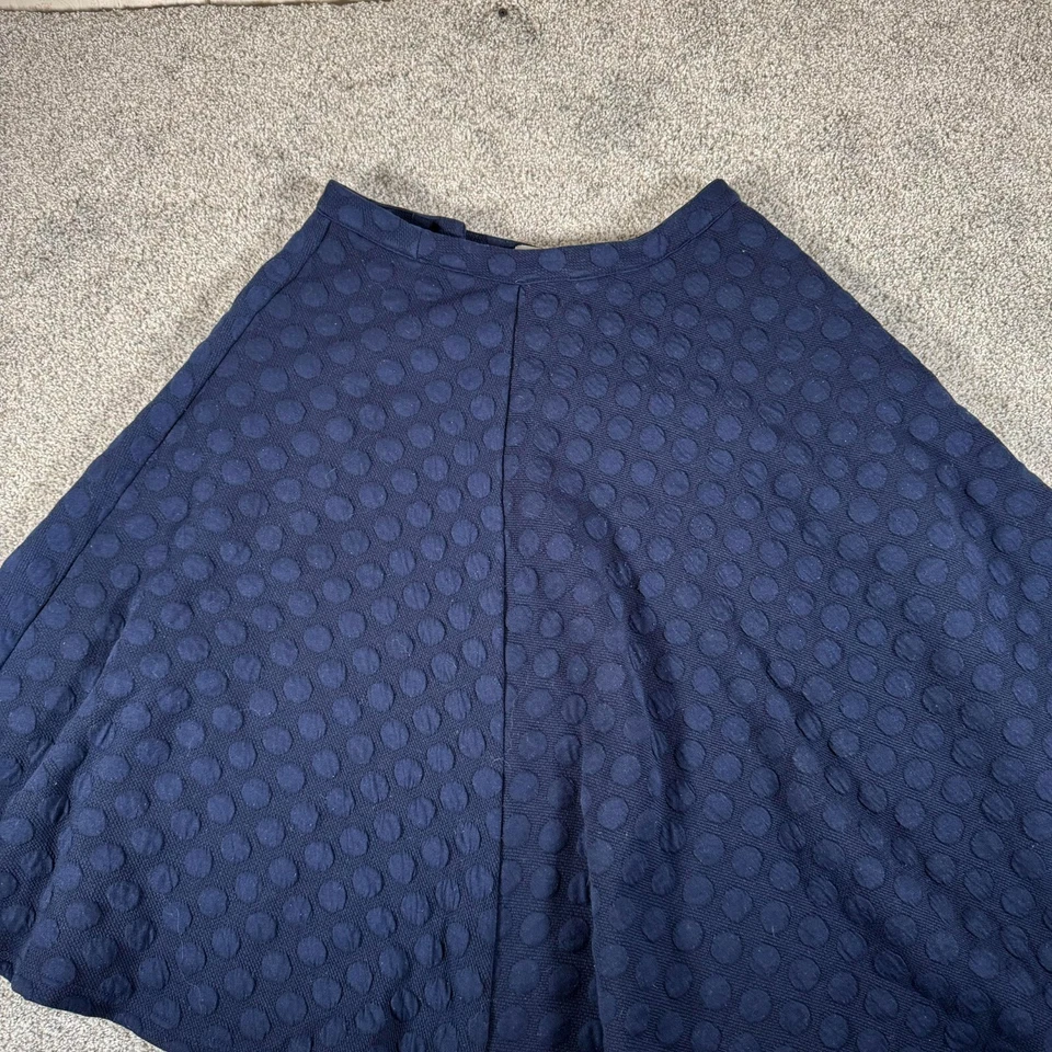 Falda JOA Talla Mediana Patinador Lunares Clásica Modesta Texturizada Elegante Retro Twee Foto 3 de 4