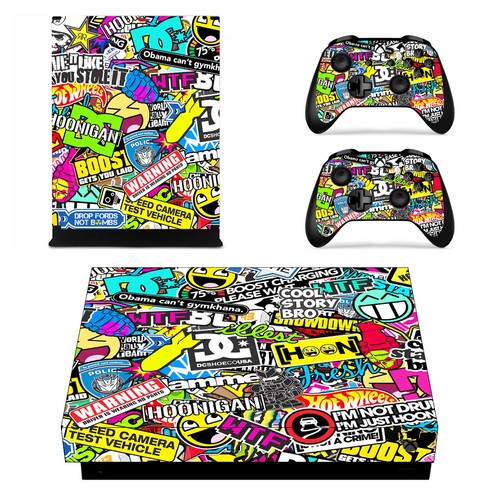 HOT - Graffiti Decal Vinyl Sticker For Microsoft Xbox one X Console & Controller - Picture 11 of 31