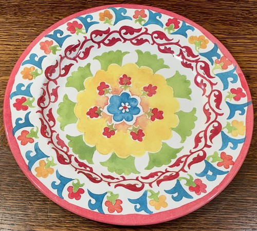Tommy Bahama ABSTRACT FLORAL 11” Melamine Dinner Plate 🌸 Small Serving 🌺 - Picture 3 of 5