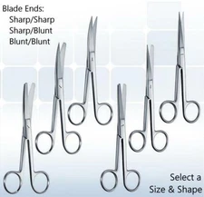 Medical Surgical Operating Dissecting Straight & Curved Dressing Scissors