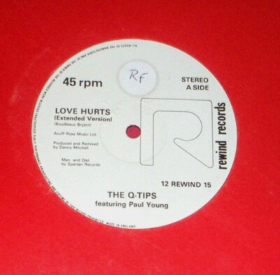 PAUL YOUNG & THE Q-TIPS Love Hurts / The Link 12'' RECORD DJ PROMO