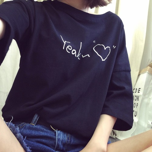 Korean Fashion New Women/Girl Casual short Sleeve T-shirt Loose Blouse Tops - Picture 8 of 16
