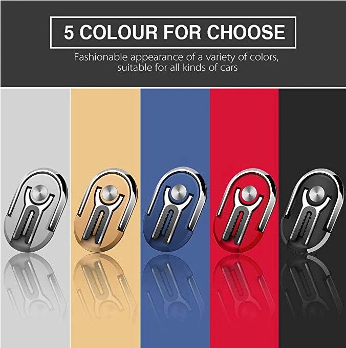 Soporte de anillo para teléfono celular 360 soporte giratorio para dedos clip de ventilación para automóvil simple Foto 4 de 4