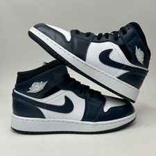 Nike Air Jordan 1 Mid Retro GS Armory Navy 2021 554725-411 5.5Y/Women s 7 Worn