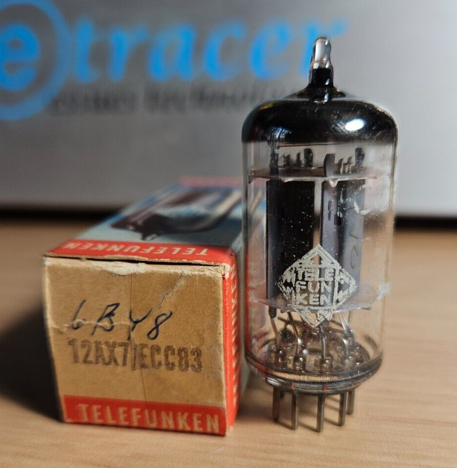 12AX7 TELEFUNKEN ECC83 SMOOTH PLATE TUBE WEST GERMANY BOXED 12AX7 TELEFUNKEN ECC83 SMOOTH PLATE TUBE WEST GERMANY BOXED