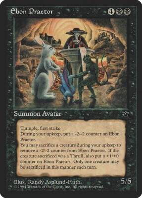 Ebon Praetor 1x MtG Fallen Empires FEM SP/NM