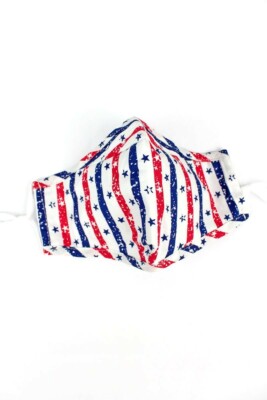 Star & Strips Fashion Face Mask Patriotic with Filter Pocket Unisex