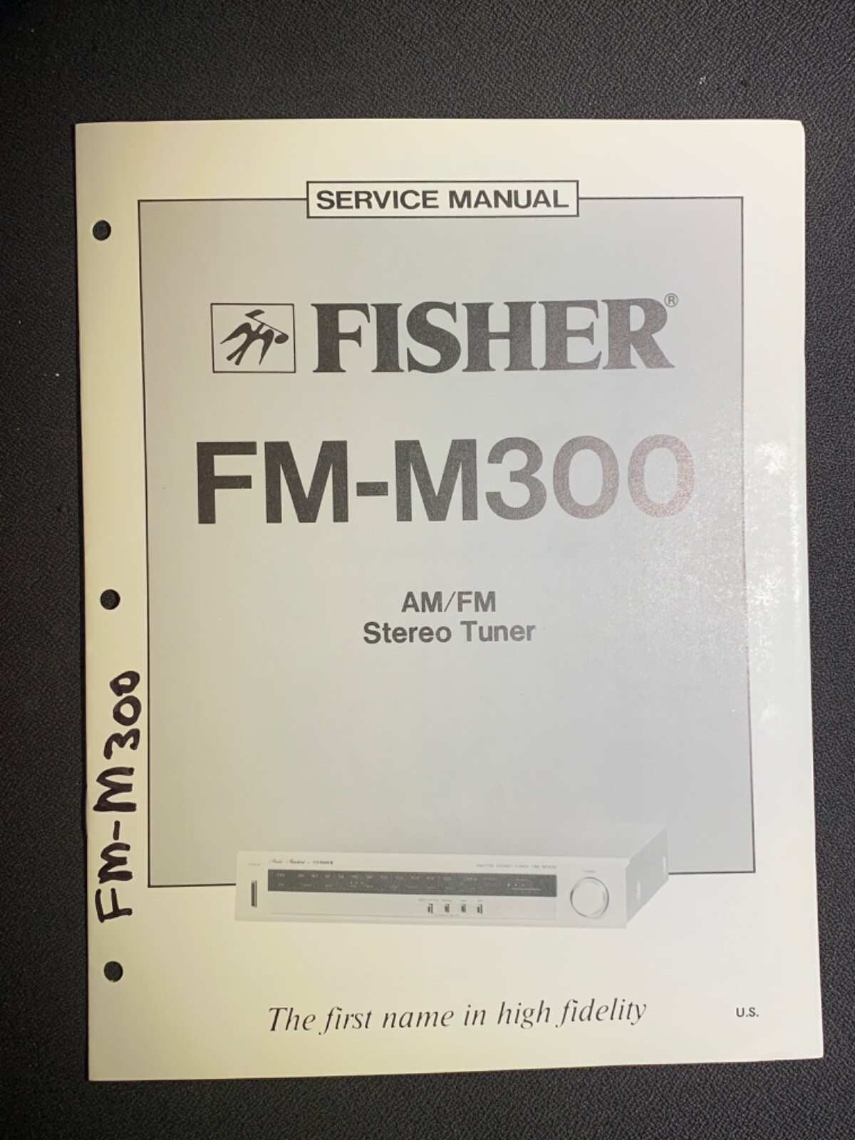 Fisher FM-M300 Vintage AM/FM Stereo Tuner Original Service Model