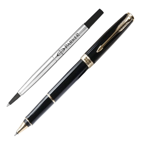 Bolígrafo Parker Sonnet Series Clip Dorado Negro Brillante 0.5mm Recarga Tinta Negra - Imagen 2 de 5