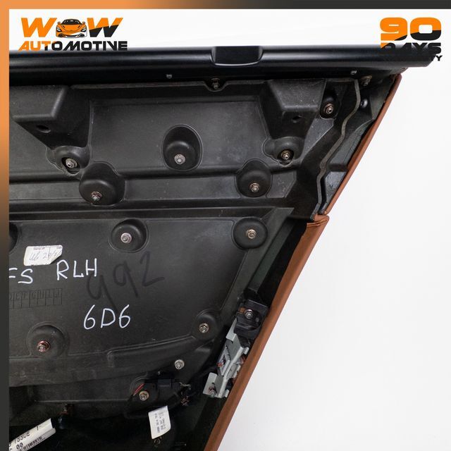 06-13 BENTLEY CONTINENTAL FLYING SPUR REAR LEFT DOOR PANEL BROWN LEATHER OEM