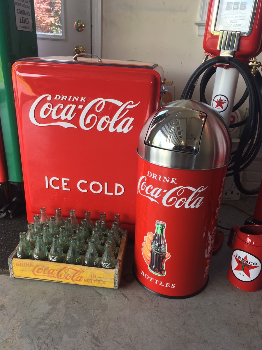 ICE COLD coca cola vintage Westinghouse Jr. Cooler And Trash Can