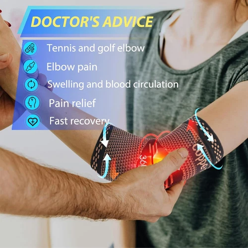 Tennis Elbow Brace Support Sleeve Arthritis Tendonitis Arm Joint Pain Bands - Picture 7 of 12