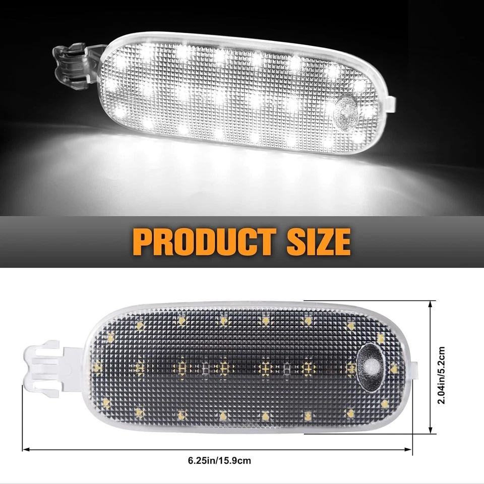 LED Overhead Dome Light Panel +Lamp Cover For 2011-2018 Ram 2500 3500 Commander - Image 2 of 4
