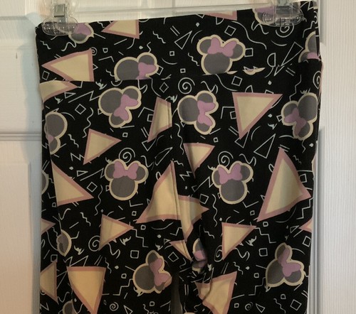 Leggings para mujer LULAROE Minnie Mouse negro dorado talla sistema operativo excelente estado - Imagen 3 de 7